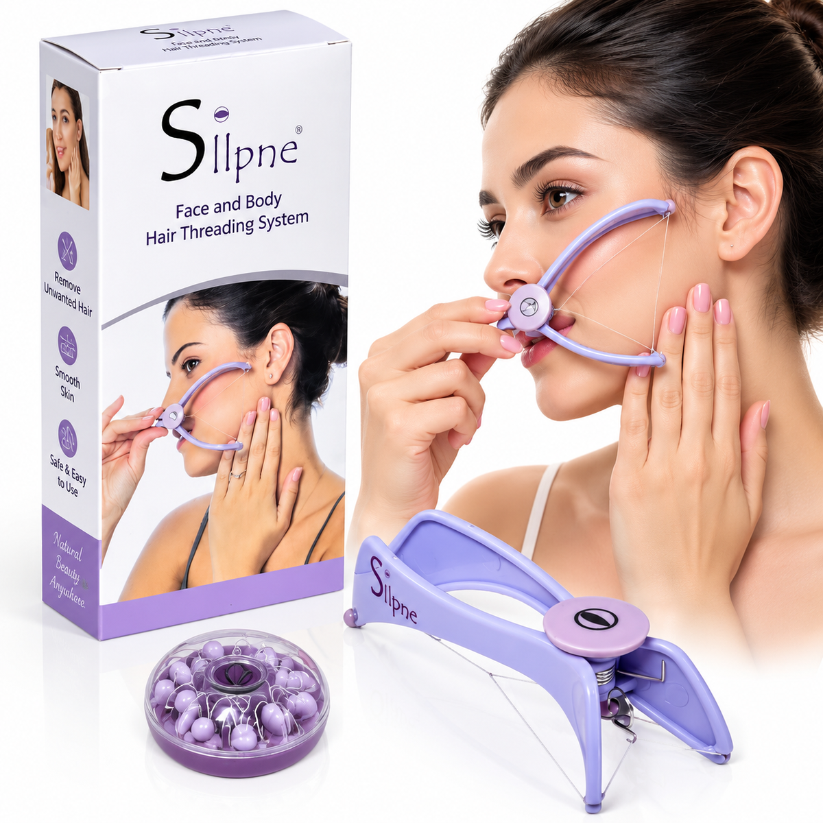 Silpne™ Face & Body Hair Threader – Professional Hair Removal at Home